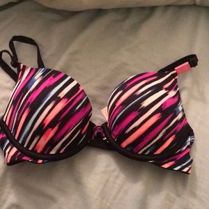 Pink push up bra